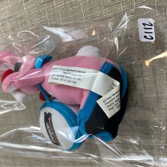 Vintage 1997 Eveready Energizer Bunny Battery Powered Plush 7" Beanbag Toy - Picture 9 of 9